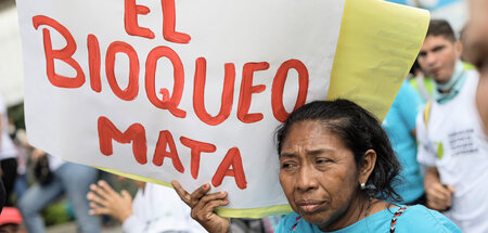 »Die Blockade tötet«: Protest in Caracas vor der UN-Vertretung (...