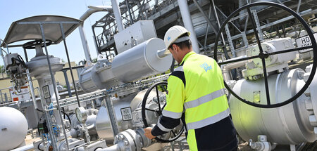 Arbeit in der Speicheranlage Bierwang in Mühldorf am Inn (o. D.)