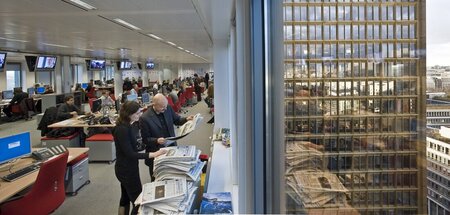 »Konjunkturelle Schwierigkeiten«: Newsroom im Axel-Springer-Verl...