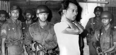 Die Militärs um General Suharto versuchten die kommunistische Be...