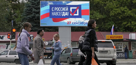 »Für immer mit Russland«: Botschaft für die Einwohner von Lugans...