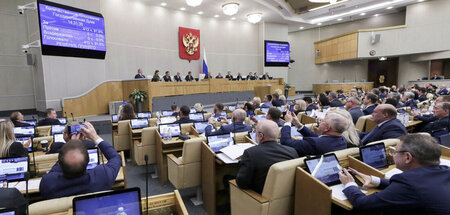 Sitzung in Moskau in der Staatsduma am Montag