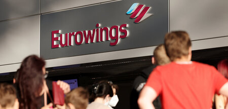 Am Donnerstag bestreikt: Check-in-Schalter von Eurowings im Flug