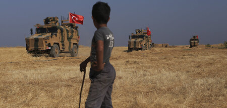Mit NATO-Unterstützung: Gepanzerte türkische Fahrzeuge in Nordsy...