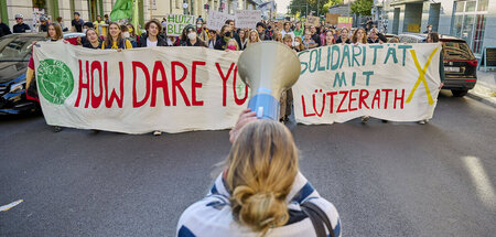 Solidarität mit Lützerath in Berlin durch Fridays for Future