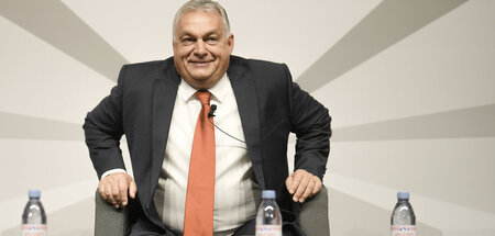 »Gut gelaufen«: Ungarns Premier Viktor Orban am Dienstag auf der...