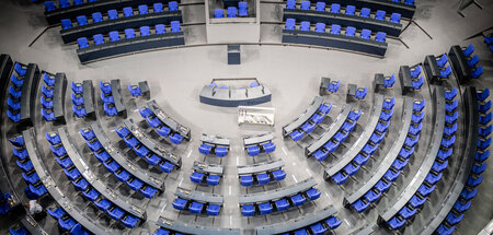 Plenarsaal des Bundestages in Berlin