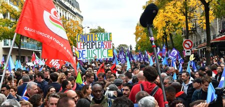 Auch wenn zentrale Gewerkschaften wie CGT und Force Ouvrière fer...