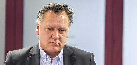 Langes Gesicht: Mitglied der Berufsgenossenschaft der Polizei ha