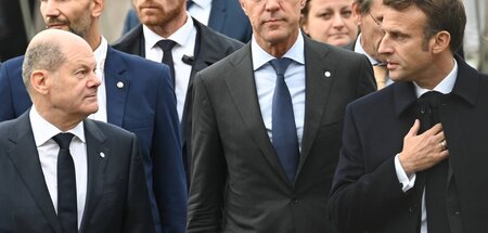 Olaf Scholz und Emmanuel Macron in Prag (7.10.2022)