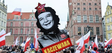 Protest gegen Polens rechte Regierung in Gdansk im Dezember 2015 Protest gegen Polens rechte Regierung in Gdansk im Dezember 2015