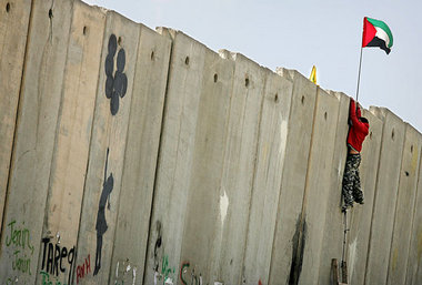 Die israelische Mauer bei Ramallah