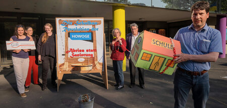 Protest von Gemeingut in BürgerInnenhand im Mai 2022 in Berlin