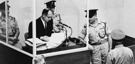 Adolf Eichmann während des Prozesses in Jerusalem 1961 Adolf Eichmann während des Prozesses in Jerusalem 1961
