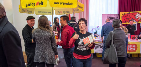 Auf der XXII. Rosa-Luxemburg-Konferenz 2017 in Berlin