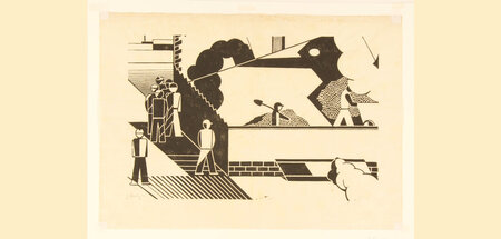 Gerd Arntz: »Fabrikhof« (1926) Gerd Arntz: »Fabrikhof« (1926)