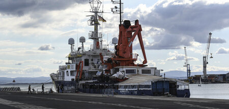 Die »Humanity 1« im Hafen von Catania (6.11.2022)