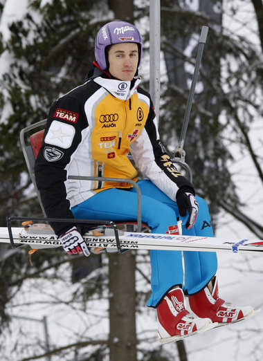 Martin Schmitt diesmal nicht nur im Liftfahren ganz groß
