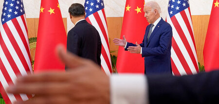 Weiterhin »heftig mit China rivalisieren«: Joseph Biden (r.) mit...