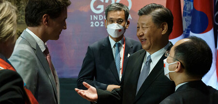 Gesprächsinhalte durchgestochen: Xi Jinping (r.) weist Justin Tr...