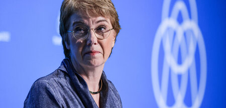 Thyssenkrupp-Vorstandschefin Martina Merz bei der Bilanzpresseko