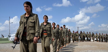 Kurdische Milizionäre im Nordirak (21.3.2015)