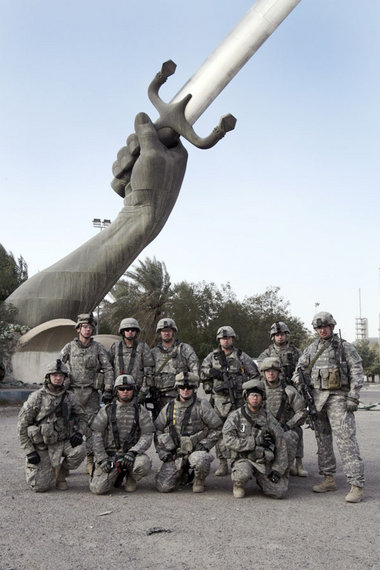 Gern gesehen: US-Soldaten beim Abschiedsfoto in Bagdad (1.1.2009...