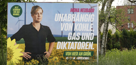 Meister der Ironie: Die Grünen (Plakat aus dem NRW-Wahlkampf, Dü...