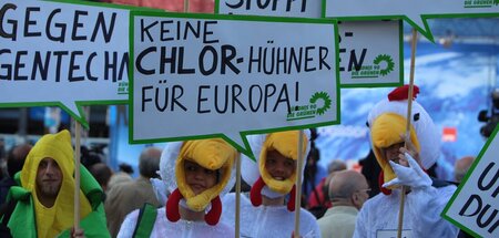 2014 noch gegen Chlorhühnchen-TTIP, heute in Regierungsverantwor...