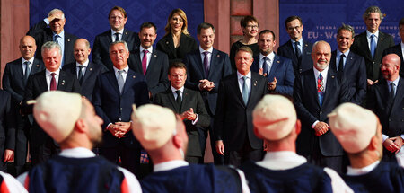 Bitte alle recht freundlich: Gruppenfoto der EU-Granden und Aspi...