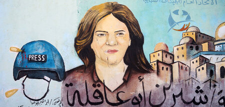 Geehrt und verewigt auf einem Wandbild in Gaza-Stadt: Die Journa...