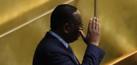 Der Präsident des Senegal, Macky Sall, spricht bei der UN in New...