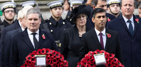 Premier Rishi Sunak (r.) und der Labour-Chef Keir Starmer bei ei... Premier Rishi Sunak (r.) und der Labour-Chef Keir Starmer bei ei...