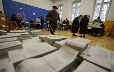 Wahllokal im baskischen Hernani, 1. März 2009