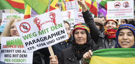 Protest gegen die Kriminalisierung der kurdischen Befreiungsbewe...