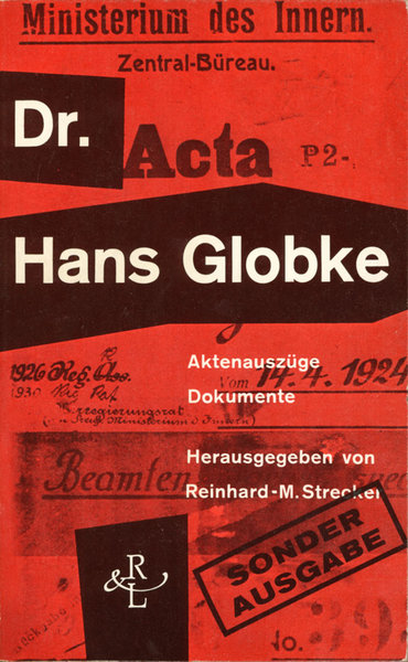 Umschlag des 1961 erschienenen Buches von Reinhard Strecker »Dr....