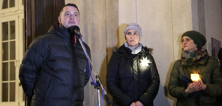 CDU-Politiker Udo Witschas spricht auf einer unter anderem von d... CDU-Politiker Udo Witschas spricht auf einer unter anderem von d...