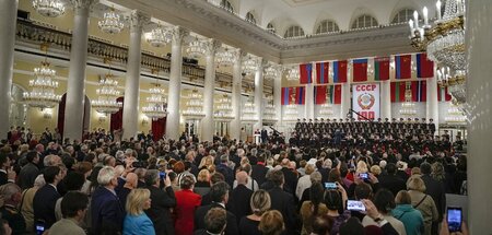 Feier zum 100. Jahrestag der Gründung der UdSSR im Haus der Gewe...