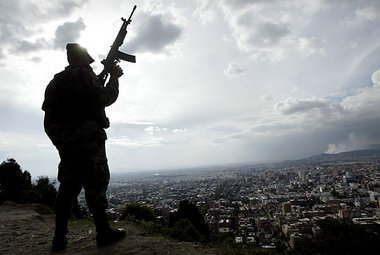 Alles kann hier jederzeit in Rauch aufgehen: Blick auf Bogotá