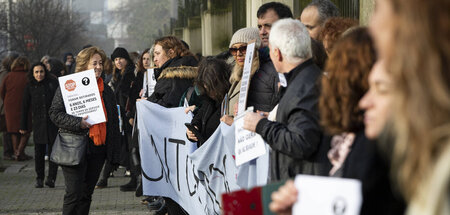 Portugals Lehrer protestieren (Vila Nova de Gaia, 12.1.2022)