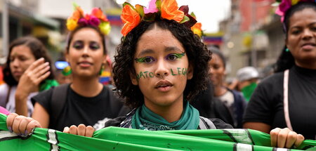 Frauen demonstrieren in Caracas (28.9.2022)