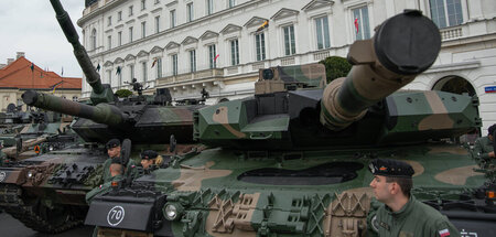 »Leopard 2«-Kampfpanzer der polnischen Armee (Warschau, 13.9.202...