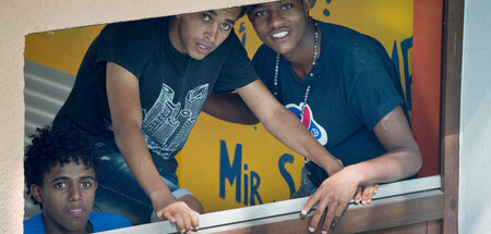 Geflüchtete aus Eritrea in einer Unterkunft in Gießen (13.5.2015...