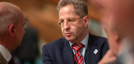 Hans-Georg Maaßen während einer Wahlkampfveranstaltung in Thürin...