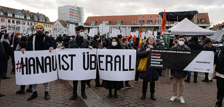 Gedenkdemo am Jahrestag der rassistischen Morde (Hanau, 19.2.202...