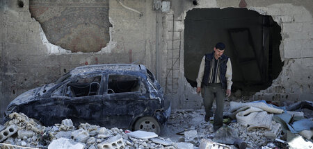 Spuren der Verwüstung: Angeblich soll hier auch Giftgas eingeset...