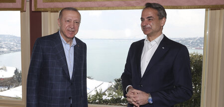Kyriakos Mitsotakis (rechts) und Recep Tayyip Erdogan (Istanbil,