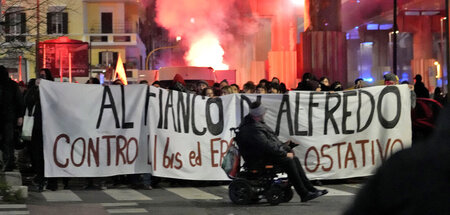 Solidaritätskundgebung für Alfredo Cospito (Rom, 4.2.2023)