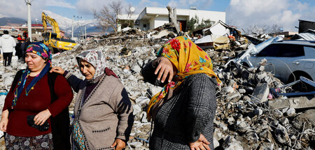 Auch in der türkischen Stadt Gaziantep hat das Erdbeben ein Bild...