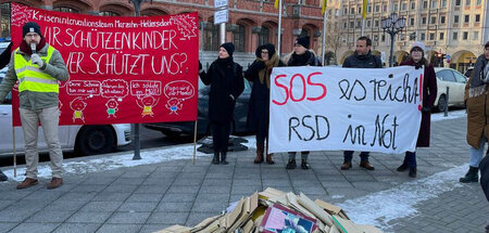 Protestkundgebung am Mittwoch vor dem Roten Rathaus in Berlin